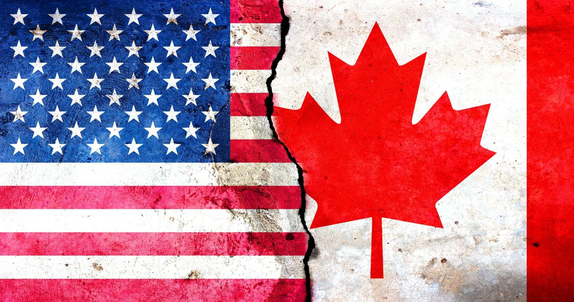 カナダの国旗と米国の国旗はどちらも赤と白の色が目立つのが特徴です。