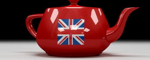 英国国旗をデザインした赤いティーポット。
キーワード: 英会話