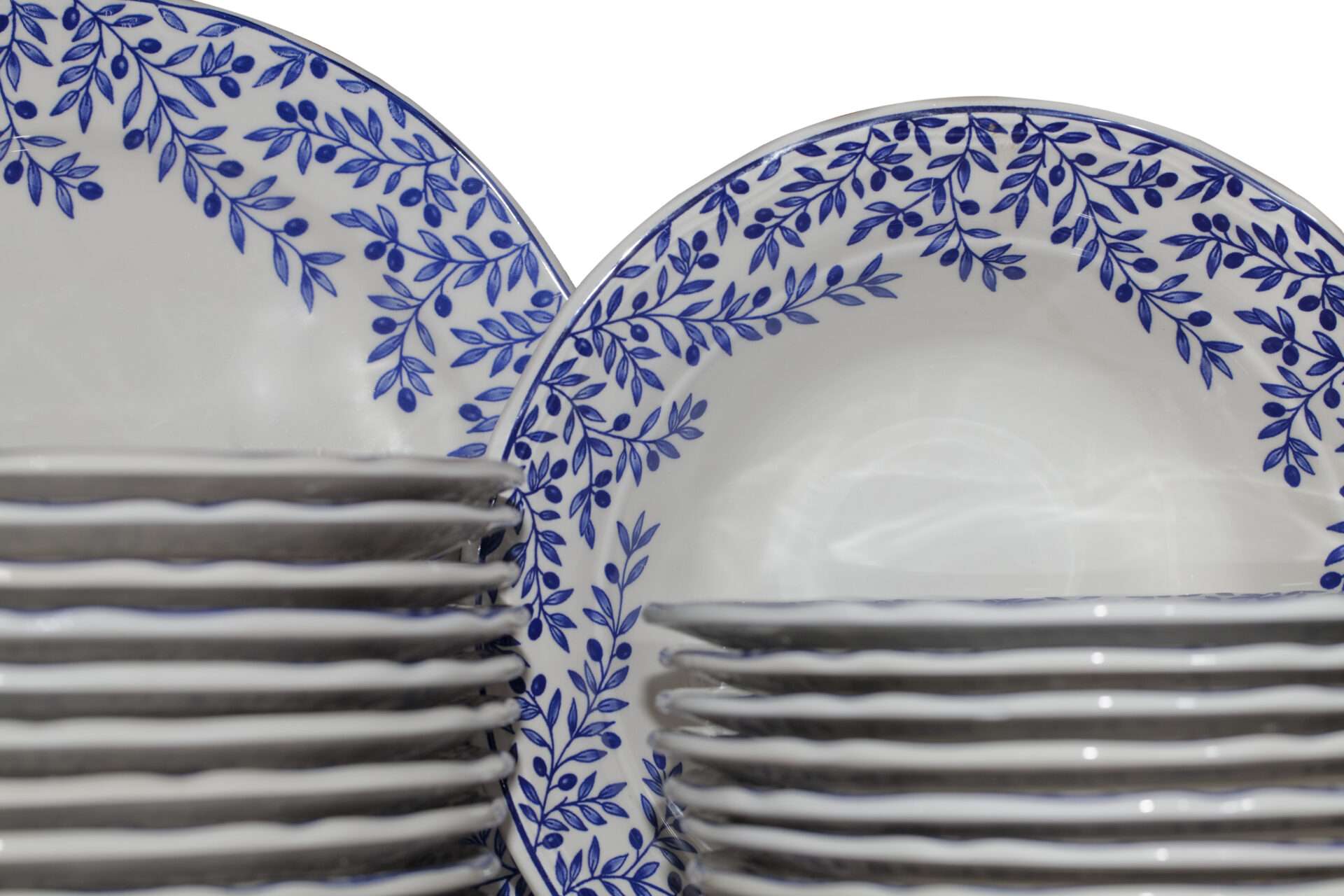 青と白のプレートを積み上げました。