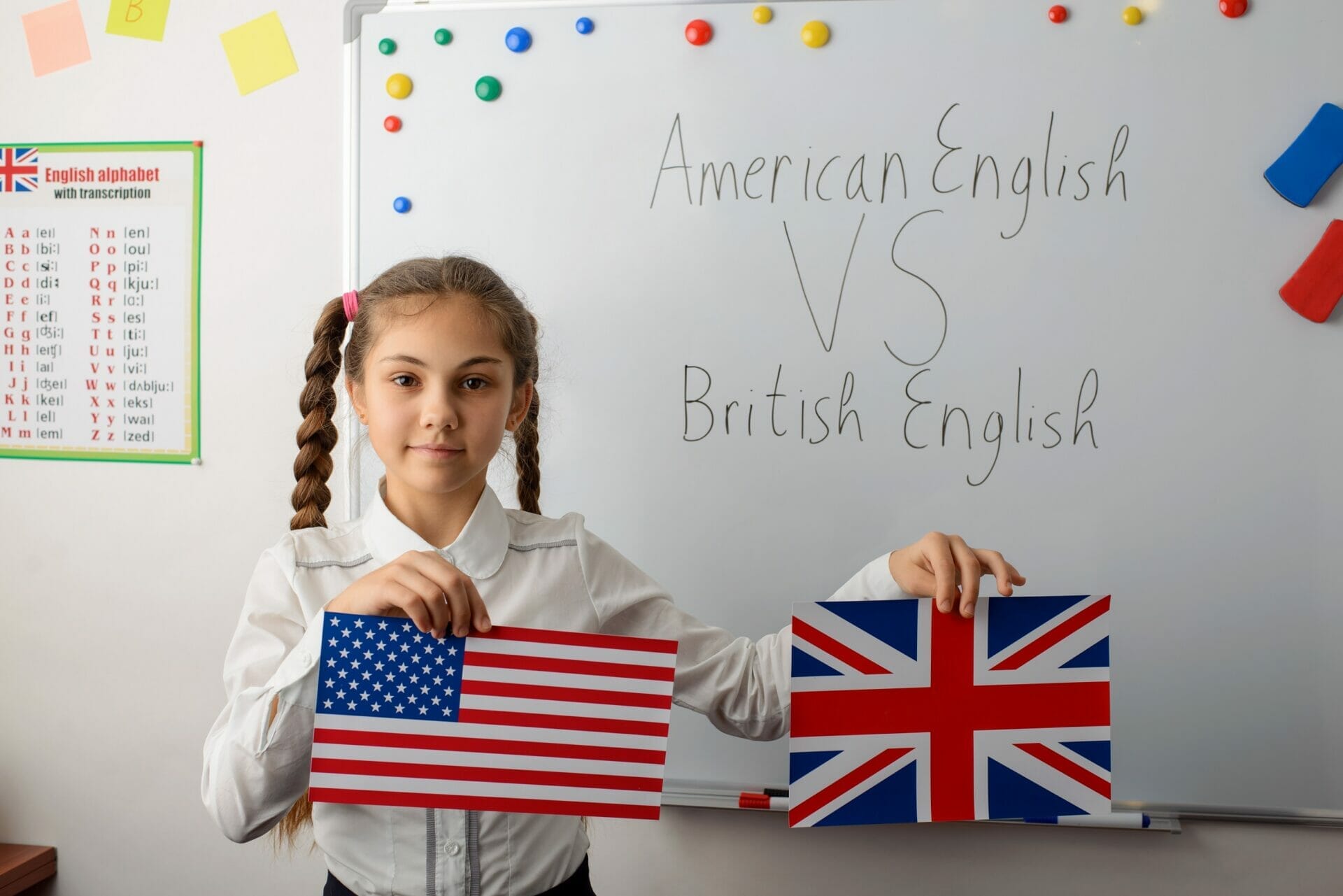 アメリカ英語とイギリス英語の比較。
