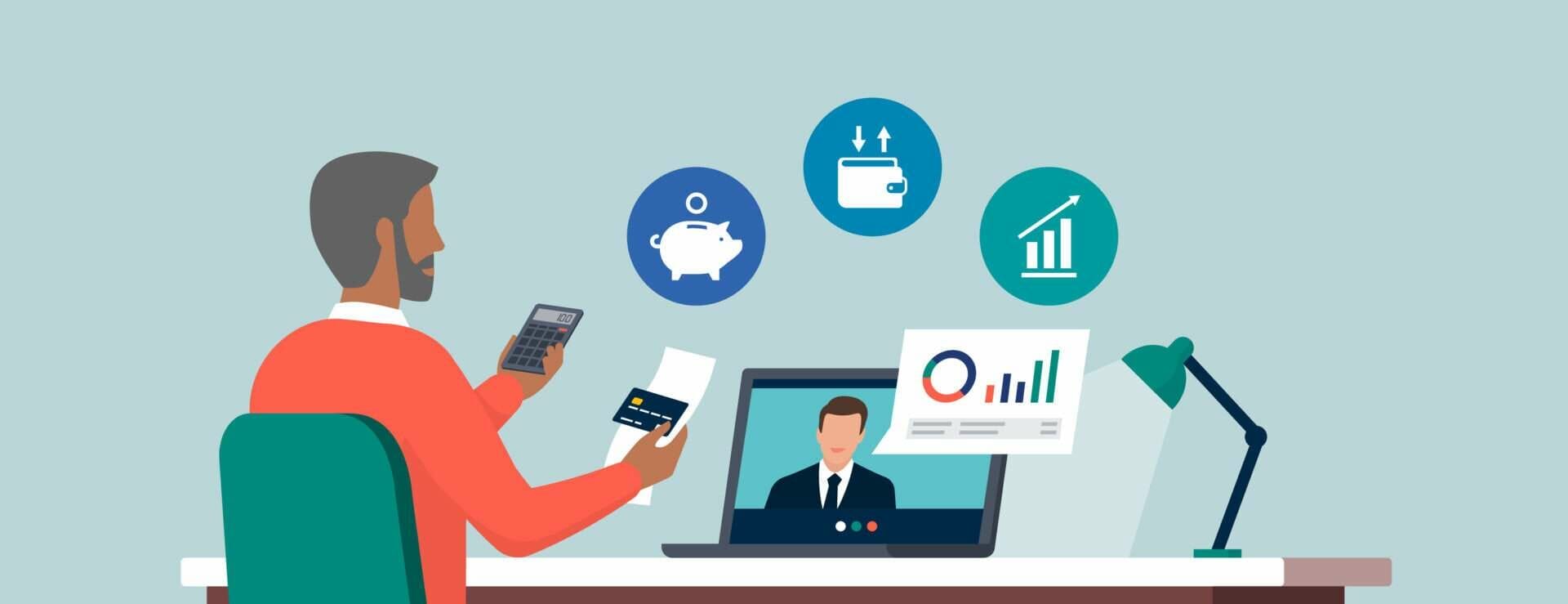 ラップトップを持って机に座っている男性、日本語。 ラップトップを持って机に座っている男性、日本語。