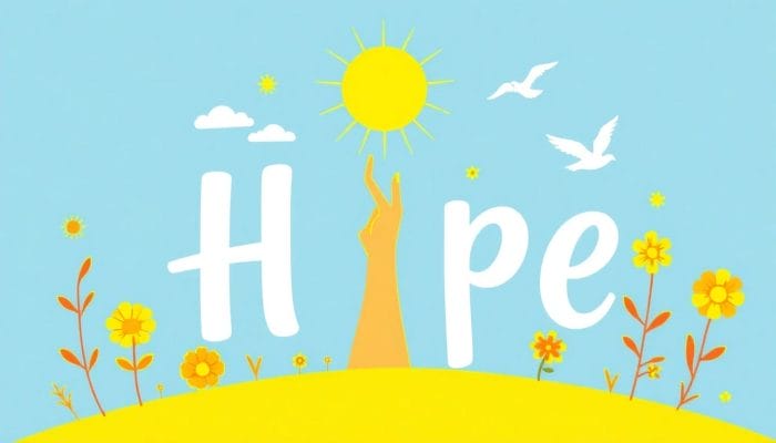 Hope (太陽) と Wish (月と星) のニュアンス比較イラスト