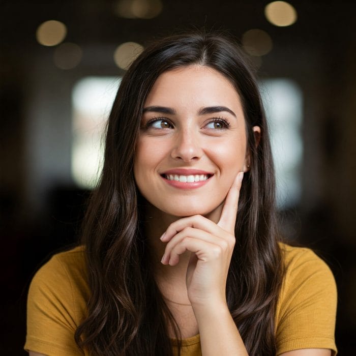 電球が頭上で光るように、何かに気づき納得の表情を浮かべる人物のイラスト。背景はシンプルで明るい。