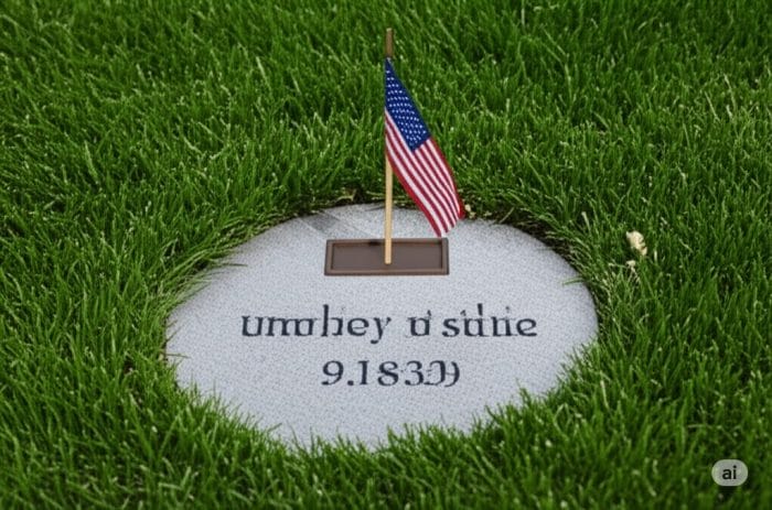 お盆に家族でお墓参りをしている日本の風景。祖母が手を合わせ、子供が墓石に水をかけている。