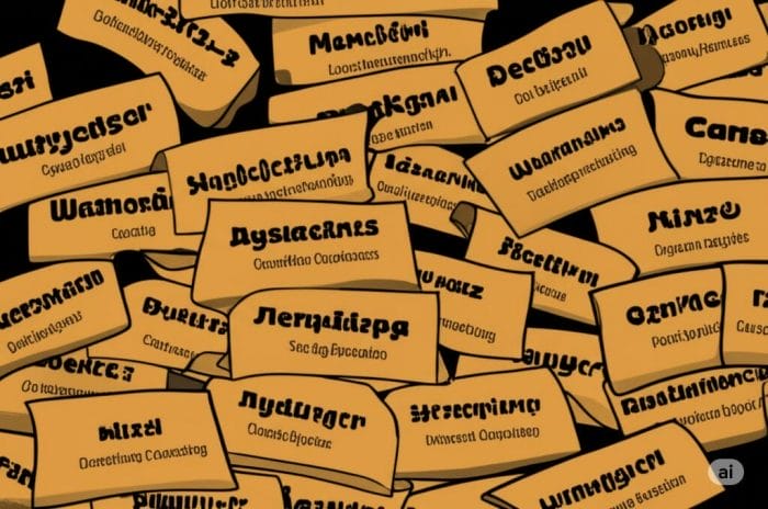 「喉まで出かかっているのに！」というもどかしい表情を浮かべた人物のユーモラスなイラスト。